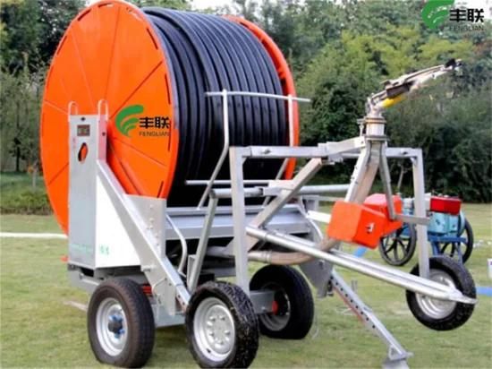 Reel Hose Irrigation Machine with Rain Gun Sprinkler for Agriculture