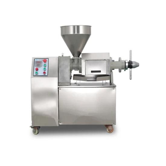 Electric Peanut Coconut Oil Press Machine Automatic Moringa Cooking Sesame Screw Hydraulic ...