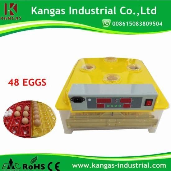 High Hatching Rate 48 Eggs CE Certificate Cheap Chicken Incubators (KP-48)