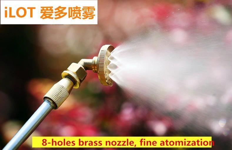 8 Holes Brass Nozzle Fine Atomization Spray Nozzles for Watering Vegetable and Fruit