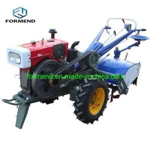 Small Farm Tractor with Rotary Tiller Farm Tools