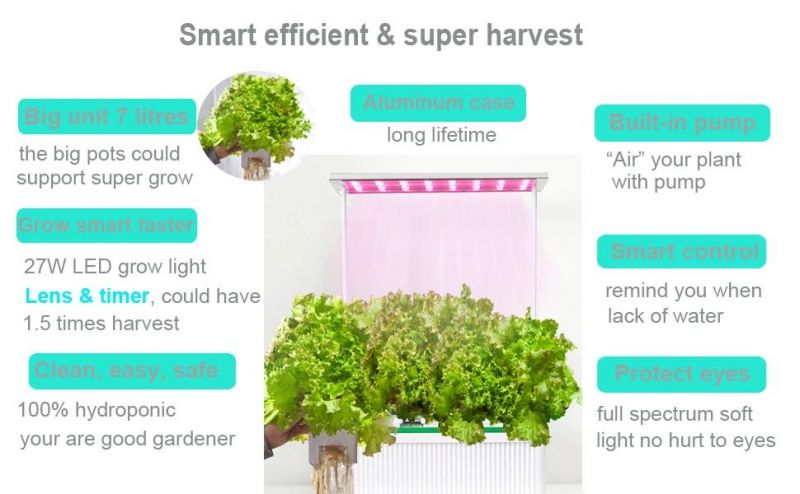 Smart Hydroponics Home Kitchen Appliance Indoor Garden Planter Big Harvesters