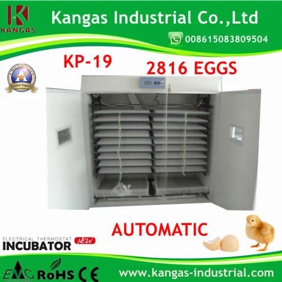 Ce Approved Automatic Chicken Egg Incubator Machine with Good Quality (KP-19)