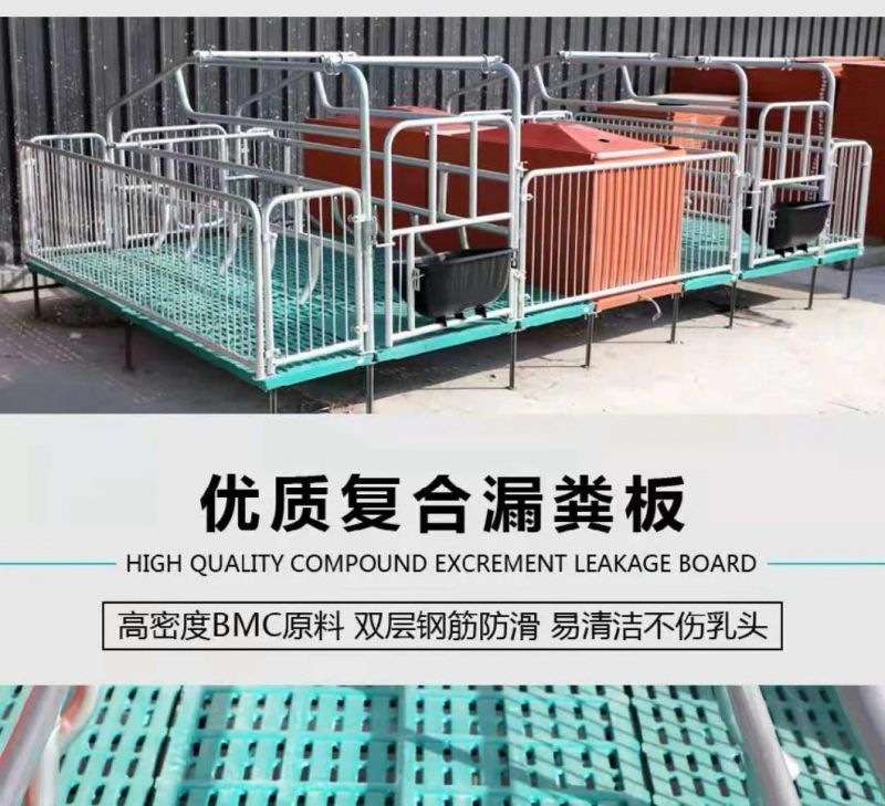 Lusite Factory Steel Pipes Used Pig Farrowing Crate for Sows Pig Farm Equipments
