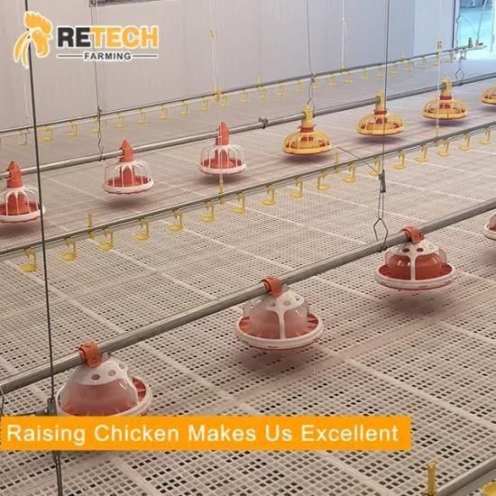 Broiler Raising Floor System with Plastic Slat with feeding system