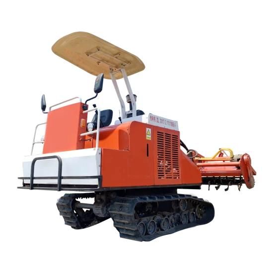 Factory Export Ruber Track Cultivator Crawler Tractor Agricultural Farm for Swamp ...