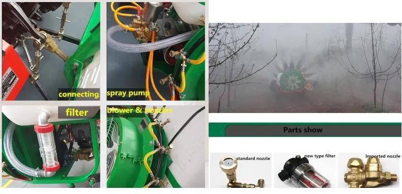 Hot Selling of 600 Liters Tractor Mounted Mist Fog Sprayers, Agricultural Sprayers for Fruit Tree, Agricultural Machine