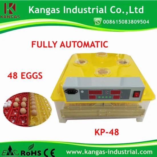 Newest Design CE Certificate Best Quality Automatic Egg Incubator for Chicken Eggs (KP-48)