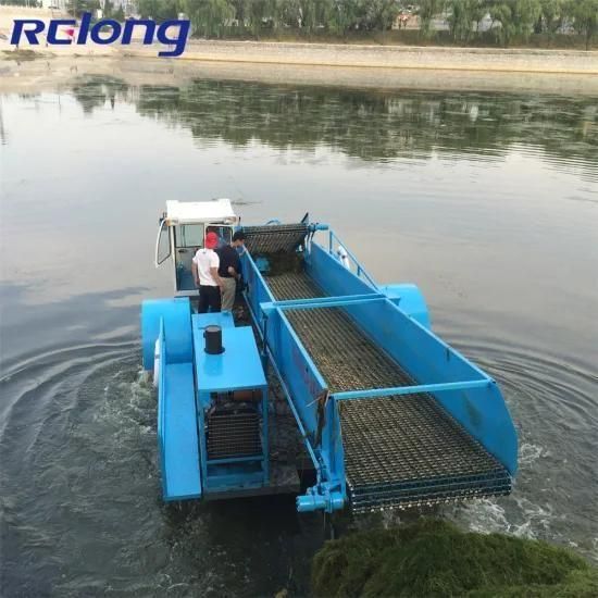Lake/Pond/River Aquatic Weed Harvester with Shoreline Conveyors