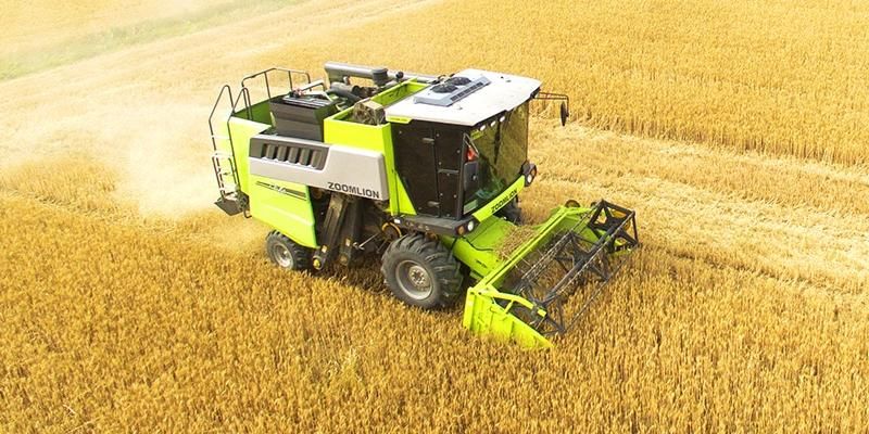 Zoomlion Mechanical Drive 40hq Green Rice Harvester Machine for Sale