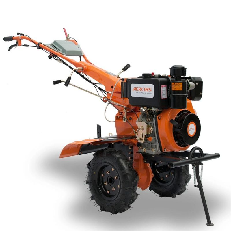 China Factory Farm and Garden Cultivator 7HP, 10HP Aerobs Gasoline/Diesel Power Tiller with Weeder
