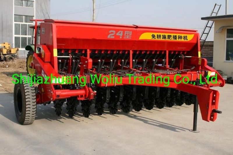 China Factory Produced Tractor Trailed Type 14 Rows Zero-Tillage Seed Planter with Fertilizer