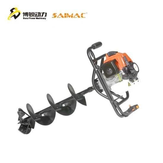 Powerful 63cc Gasoline Earth Auger and Ground Drill Earth Auger Drill 150mm Post Hole ...