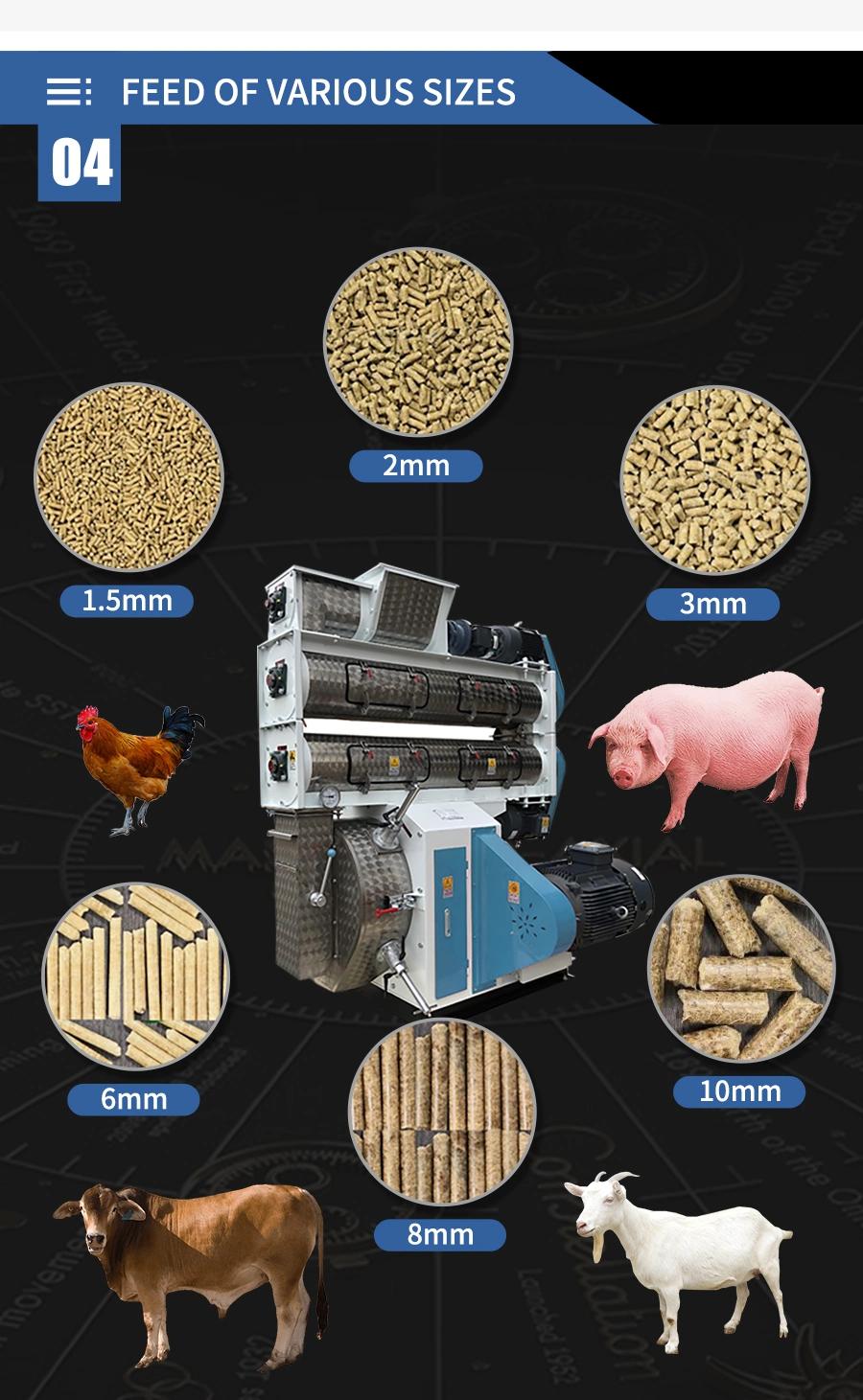 Manufacture Livestock Fish Poultry Pig Animal Feed Pellet Mill Feed Pellet Making Machine