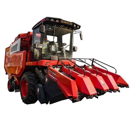 Four Rows Corn Combine Harvest Machinery for Corn Ear