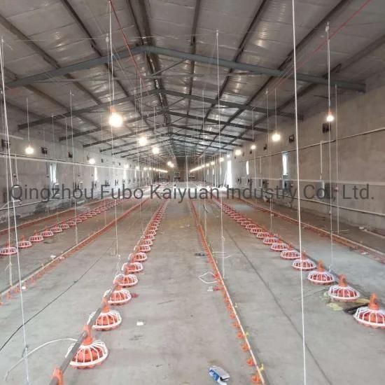 Poultry Farm Automatic Feeding Pan System for Broiler on Ground