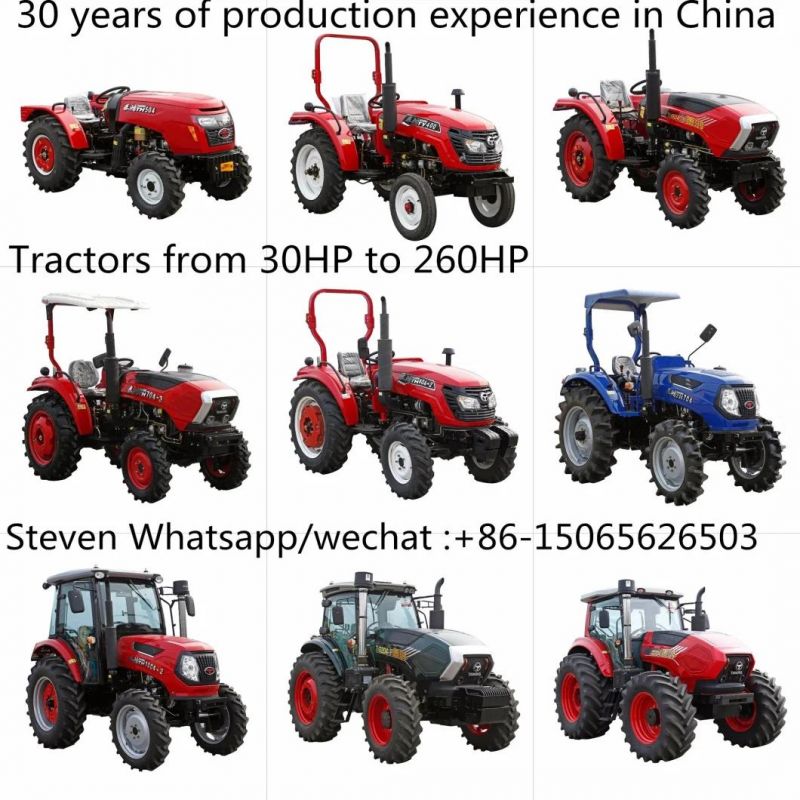 Multi-Function China Factory Supply 40HP 50HP 60HP 4WD Compact Farm Tractor with Front End Loader /Excavator