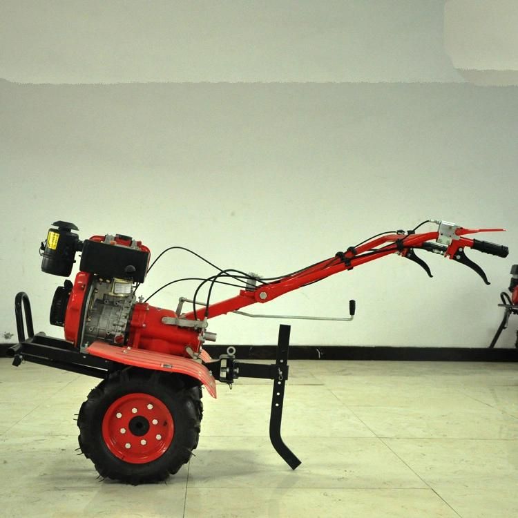 Diesel Engine 7HP Micro Walking Tractor Mini Power Tiller with Light