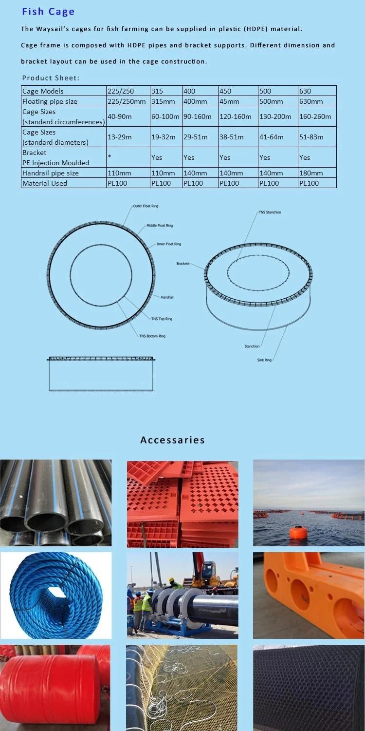 High Quality Deep Sea Farming Fish Net Floating Cage Open Sea Cage Farming