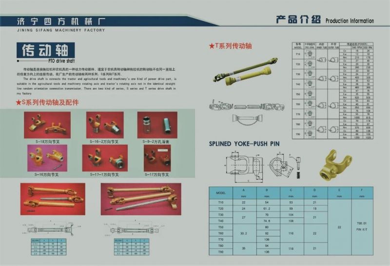 Universal Joint Fork The Spare Parts of Pto Shafts Agriculture Machinery
