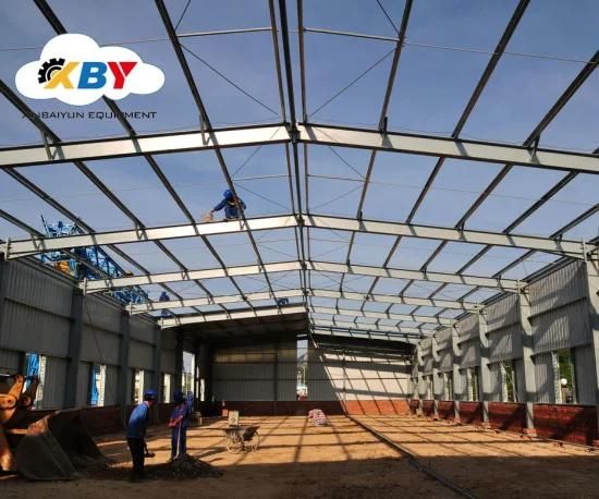 Poultry Shed Factory Building House/Steel Structure House and 5cm Rock Wool Sandwich Panel