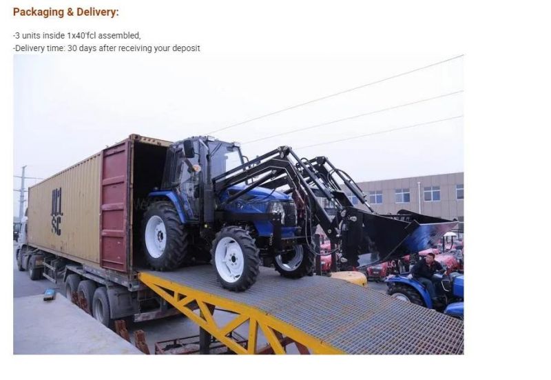 CE Certification Factory Direct Sale 20HP Chinese Mini Small Farm Machinery Agricultural Garden Tractor