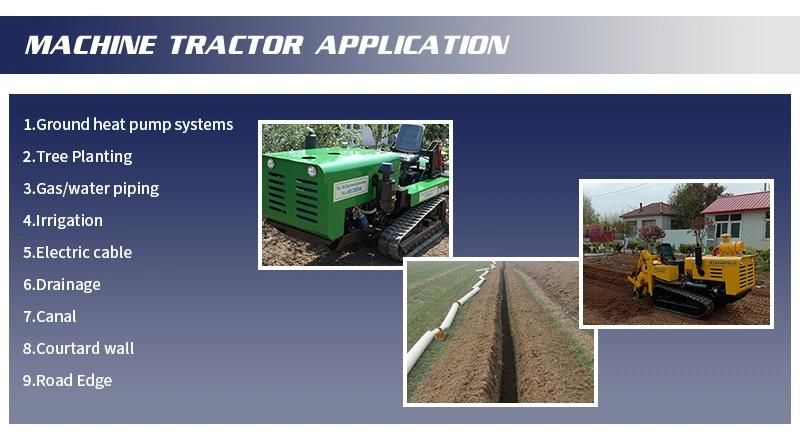 Electric Farm Tractor Ditching Machine Trencher Chain
