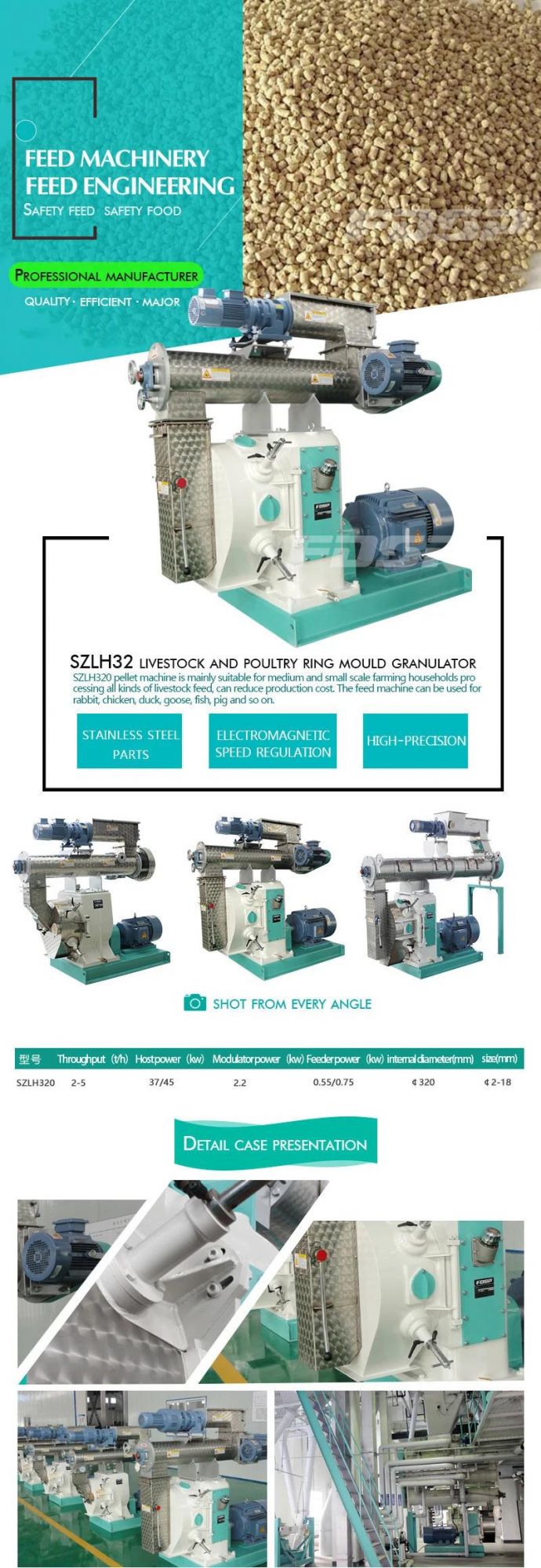 Automatic Pellet Machine for Livestock and Poultry-Szlh320
