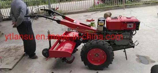 CE ISO Certificate Hot Sale Walking Tractor Two Wheels Walking Behind Tractors with Rotary ...