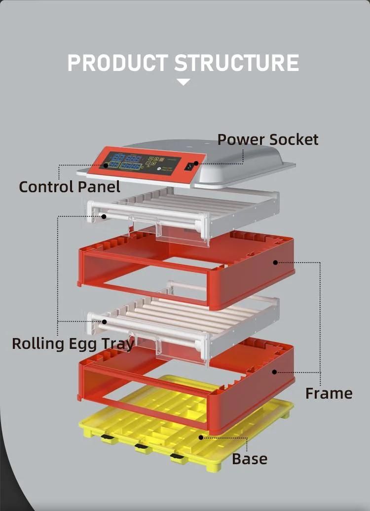 Hhd E46 Digital Circulated Air Incubator Machine for Fertile Duck Eggs Hatching