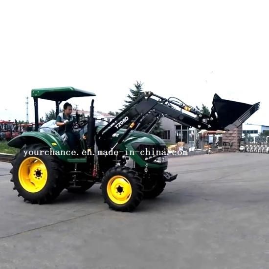Africa Hot Sale Tz08d 55-75HP Agricultural Wheel Farm Tractor Mounted Front End Loader ...