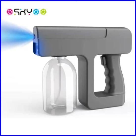 Portable USB Rechargeable UV Blue Light Spray Disinfection Gun Nano Atomizer Sprayer for ...