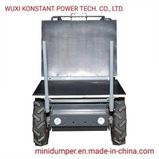 4WD Electric Power Barrow Dumper with Flat Bed