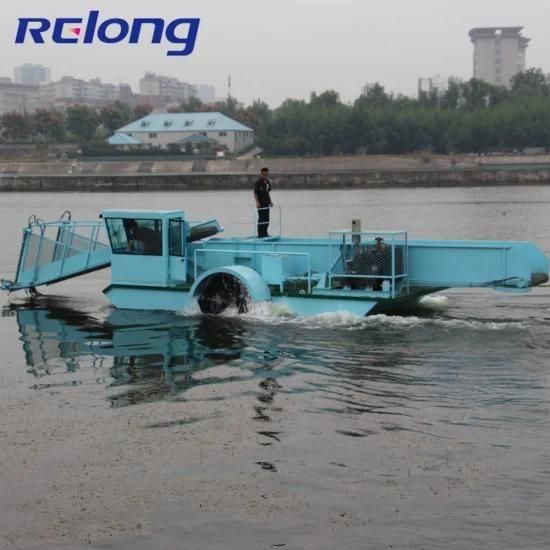 Trash Skimmer Boat Supplier Mowing Boat for Floating Aquatic Vegetation Harvester