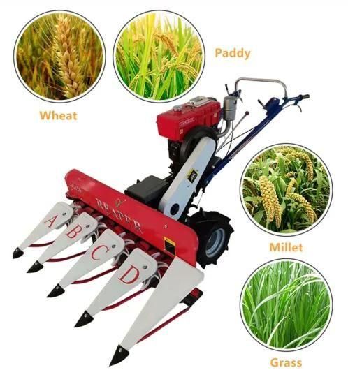 Gear Driven Grain Reaper Rice Cutting Machine Combine Harvester