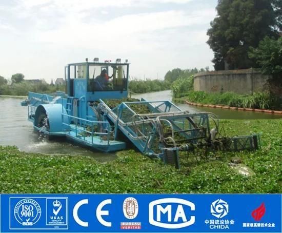 Full-Automatic Aquatic Grassweed Cutting Cleaning Boat