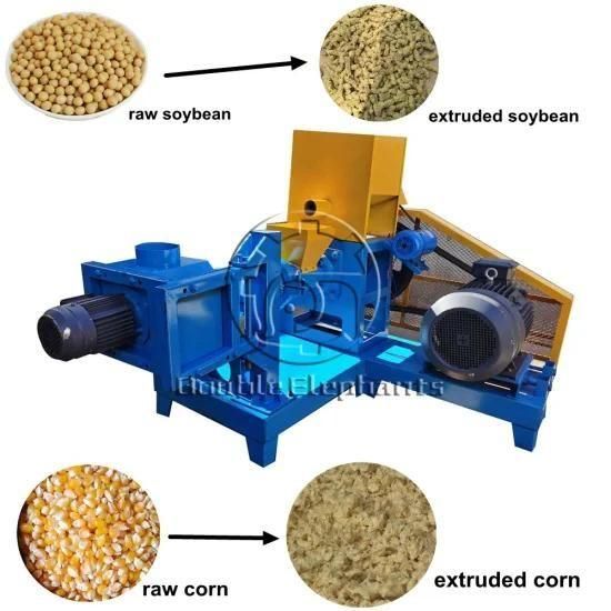 Raw Corn Soybean Extruder, Animal Feed Making Machine
