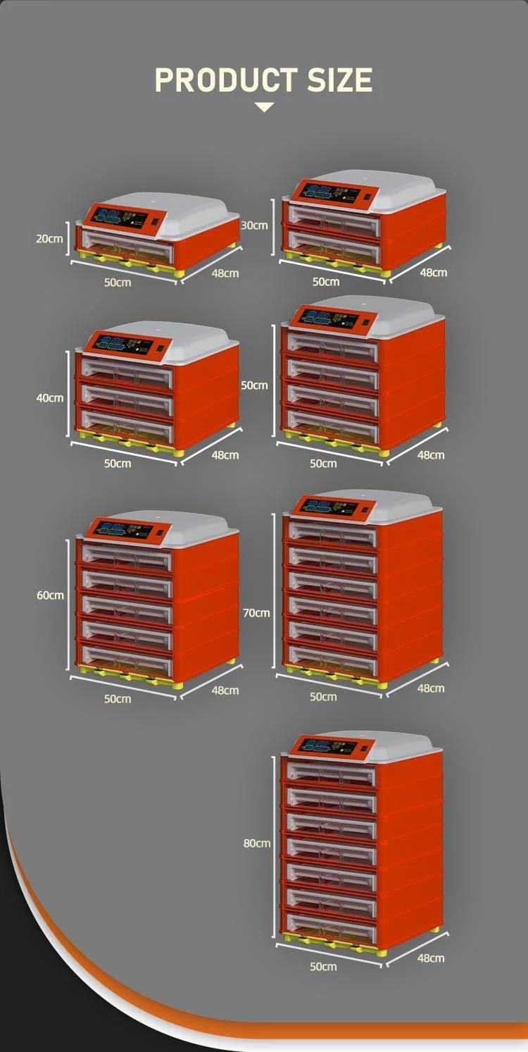 New Arrival Hhd E184 Incubator with 4 Layers and 4 Fans