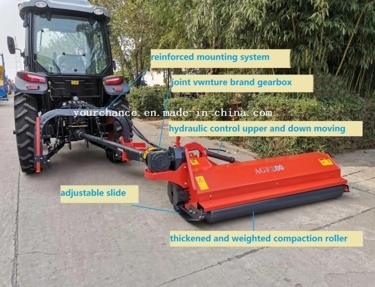 France Hot Selling Ce Approved Agf220 80-120HP Tractor Hitched 2.2m Width Heavy Duty Verge Flail Mower Brush Cutter with Hydraulic Arm
