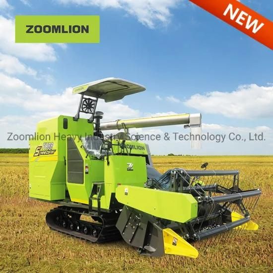 Zoomlion Crawler-Type Fh100 Rice Combine Harvester Agricultural Machinery