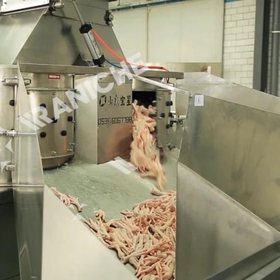 Automatic Chicken Feet Processing Line / Chicken Feet Cleaning Machine