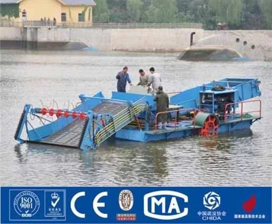 River Cleaning Boat to Collect The Floating Trash Aquatic Weed Harvester