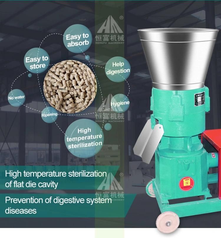 Small Factory Feed Pellet Processing Line Equipment with Animal Feed Hammer Mill
