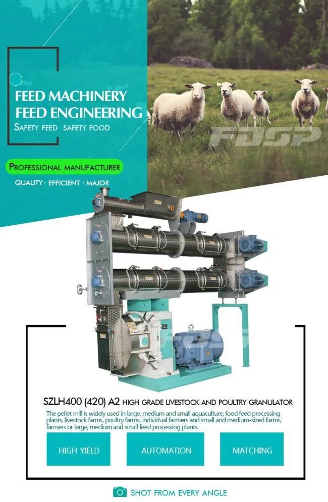 CE Approved Ring Die Animal Feed Pellet Mill-Szlh420 A2