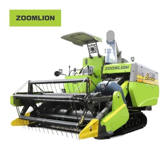 Zoomlion 100HP Longitudinal Flow Full Feed Crawler Type Rice Combine Harvester