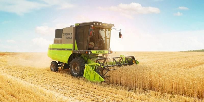 Strong Powerful Grid Type Wheat Harvesting Machine with 300L Fuel Tank Capacity