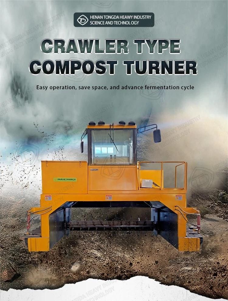 Cow Manure Compost Turner Machine/Organic Manure Compost Turner for Sale