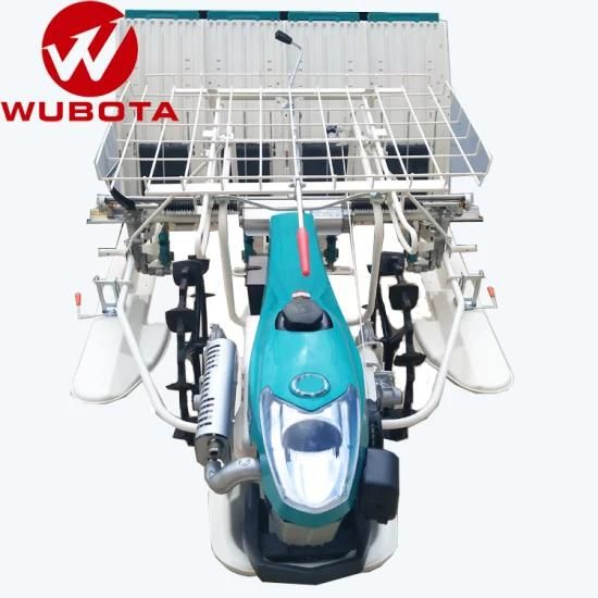 Wubota Machinery Kubota Similar 4 Row Walking Behind Hand Operation Rice Transplanter for ...