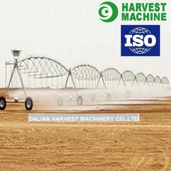 Center Pivot Irrigation System with Linear Farm Equipment Used for Grassland