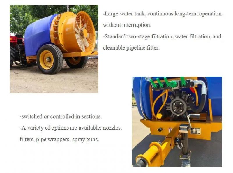 2000L Orchard Fruit Tree Pesticide Spray Machine Tractor Atomizing Sprayer